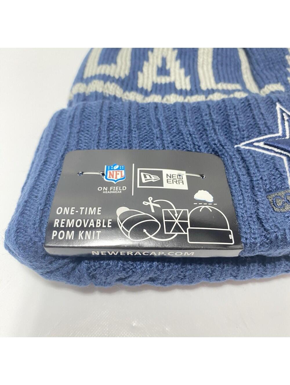 Dallas Cowboys NFL Winter Hat Removable Pom Pom Cozy Warm One Size Fit All - Picture 2 of 6